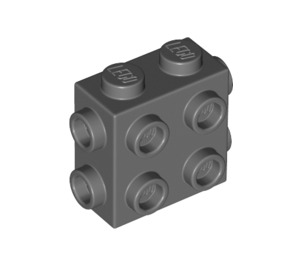 LEGO Gris pierre foncé Brique 1 x 2 x 1.6 avec Côté et Fin Goujons (67329)
