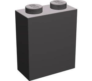 LEGO Dark Stone Gray Brick 1 x 2 x 2 without Inside Axle Holder or Stud Holder