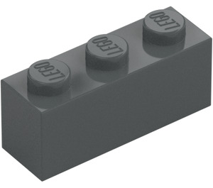 LEGO Tmavě kamenná šedá Kostka 1 x 3 (3622 / 45505)