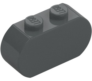 LEGO Dark Stone Gray Brick 1 x 3 with Rounded Ends (35477)