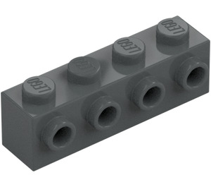 LEGO Dunkles Steingrau Stein 1 x 4 mit 4 Noppen auf Ein(e) Seite (30414)