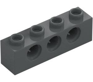 LEGO Dark Stone Gray Brick 1 x 4 with Holes (3701)