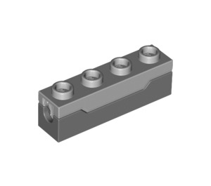 LEGO Gris pierre foncé Brique 1 x 4 avec Spring Shooting Mechanism (15400 / 72387)
