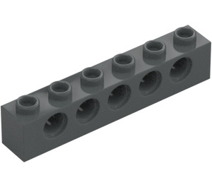 LEGO Mörk Stengrå Kloss 1 x 6 med Hål (3894)