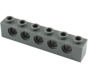 LEGO Dunkles Steingrau Backstein 1 x 6 mit Löcher (3894)