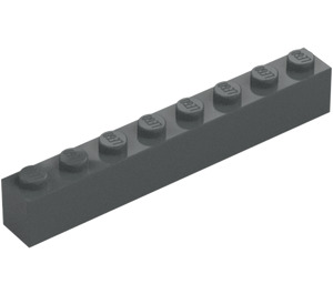 LEGO Tmavě kamenná šedá Kostka 1 x 8 (3008)