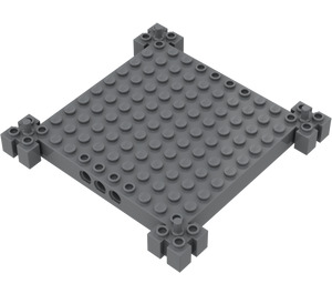 LEGO Gris pierre foncé Brique 12 x 12 x 1 avec Grooved Coin Supports (30645)