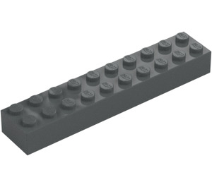 LEGO Tmavě kamenná šedá Kostka 2 x 10 (3006 / 92538)