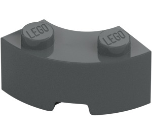 LEGO Dark Stone Gray Brick 2 x 2 Round Corner with Stud Notch and Reinforced Underside (85080)