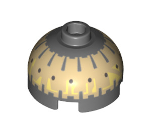 LEGO Gris pierre foncé Brique 2 x 2 Rond avec Dome Haut avec Buzz Droid Diriger (Goujon creux, support d'essieu) (16378 / 30367)