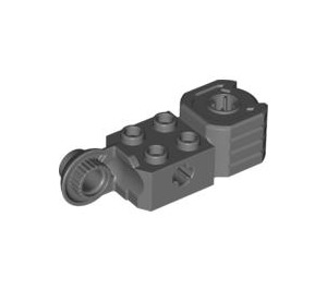 LEGO Dark Stone Gray Brick 2 x 2 with Axle Hole, Vertical Hinge Joint, and Fist (47431)