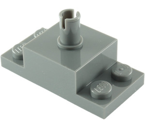 LEGO Dark Stone Gray Brick 2 x 2 with Vertical Pin and 1 x 2 Side Plates (30592 / 42194)