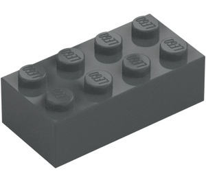 LEGO Dunkles Steingrau Stein 2 x 4 (3001 / 72841)