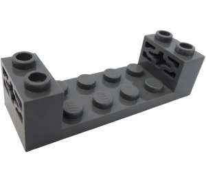 LEGO Donker Steengrijs Steen 2 x 6 x 1.3 met As Bricks met versterkte uiteinden (65635)