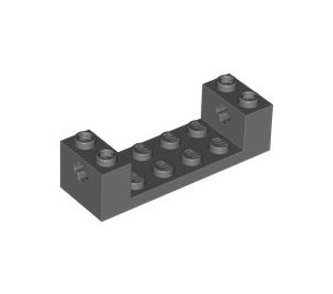 LEGO Dark Stone Gray Brick 2 x 6 x 1.3 with Axle Bricks without Reinforced Ends (3668)