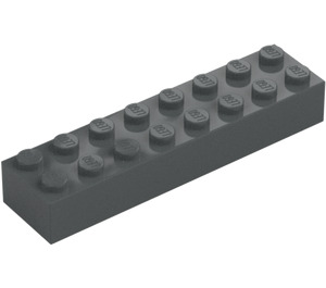 LEGO Tmavě kamenná šedá Kostka 2 x 8 (3007 / 93888)