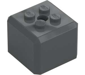 LEGO Dark Stone Gray Brick 3 x 3 x 2 Cube with 2 x 2 Studs on Top (66855)