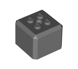 LEGO Dark Stone Gray Brick 3 x 3 x 2 Cube with 2 x 2 Studs on Top (66855)