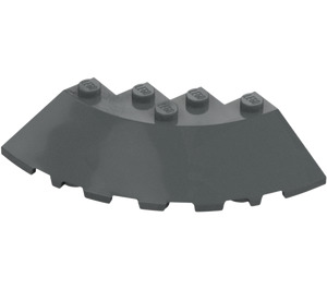 LEGO Dark Stone Gray Brick 6 x 6 Round (25°) Corner (95188)