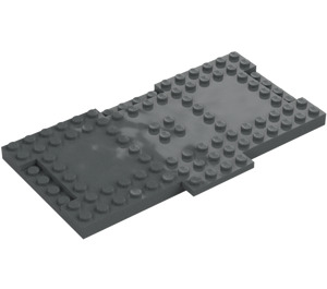 LEGO Gris piedra oscuro Ladrillo 8 x 16 con 1 x 4 Sections para Inter-Cierre (18922)