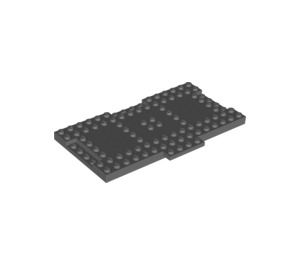 LEGO Dark Stone Gray Brick 8 x 16 with 1 x 4 Sections for Inter-locking (18922)