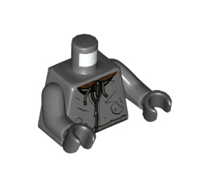 LEGO Gris pierre foncé Bruce Wayne (Drifter) Minifig Torse (973 / 76382)