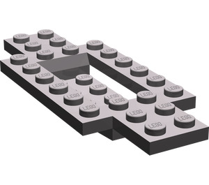 LEGO Donker Steengrijs Auto Basis 10 x 4 x 2/3 met 4 x 2 Centre Well (30029)