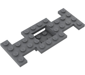 LEGO Grigio pietra scuro Macchina Base 4 x 10 x 0.67 con 2 x 2 Open Centro (4212)