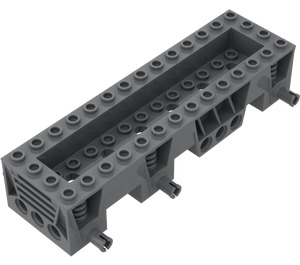 LEGO Dark Stone Gray Car Base 4 x 14 x 2.333 (30642)