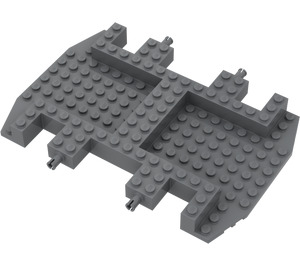 LEGO Tmavě kamenná šedá Podvozek 18 x 12 x 1 1/3 (30295)