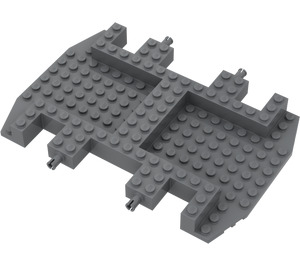 LEGO Dunkles Steingrau Chassis 18 x 12 x 1 1/3 (30295)