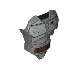 LEGO Dark Stone Gray Chest with Vest and Belt with Jango Fett (21561 / 22711)
