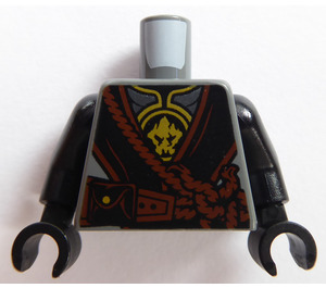 LEGO Gris piedra oscuro Cole Torso con Plateado Armadura y Gold Emblems (973)