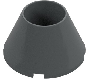 LEGO Dark Stone Gray Cone 4 x 4 x 2 Hollow (4742)