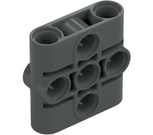 LEGO Dark Stone Gray Connector Beam 1 x 3 x 3 (39793)