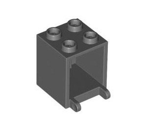 LEGO Dark Stone Gray Container 2 x 2 x 2 with Recessed Studs (4345 / 30060)