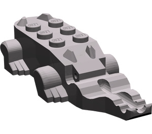LEGO Dark Stone Gray Crocodile Body (6026)
