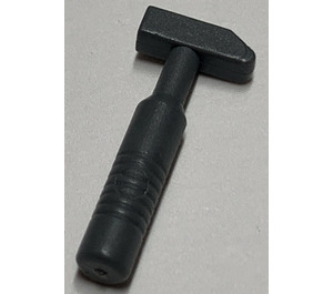 LEGO Dark Stone Gray Cross Pein Hammer with 6 Rib Handle
