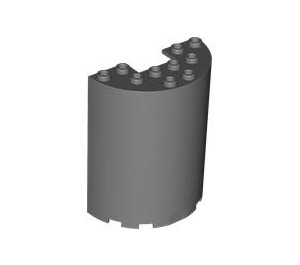 LEGO Gris pierre foncé Cylindre 3 x 6 x 6 Demi (35347 / 87926)