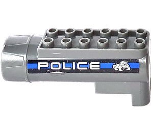 LEGO Gris pierre foncé Cylindre 8 x 3 Ø 20.9 avec 'Police' et Bulldog Autocollant (87944)
