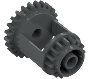 LEGO Dark Stone Gray Differential Gear Casing (6573)