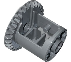 LEGO Dunkles Steingrau Differential Ausrüstung Casing mit Fase Ausrüstung auf Ende mit offenem Zentrum (62821)