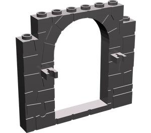 LEGO Dark Stone Gray Door Frame 1 x 8 x 6 with Clips (40242)