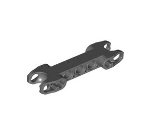 LEGO Dark Stone Gray Double Ball Joint Connector with Squared Ends and Open Axle Holes (89651)