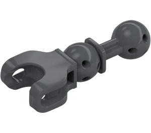 LEGO Dark Stone Gray Double Ball Joint with Ball Socket (90609)