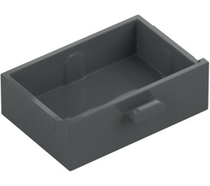 LEGO Dark Stone Gray Drawer without Reinforcement (4536)