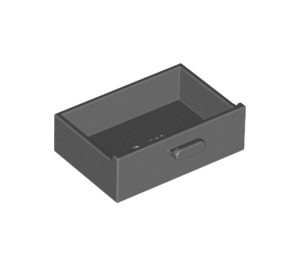 LEGO Dark Stone Gray Drawer without Reinforcement (4536)