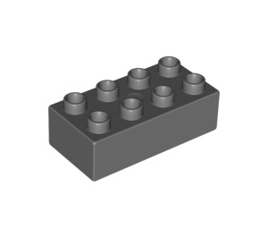 LEGO Dark Stone Gray Duplo Brick 2 x 4 (3011 / 31459)