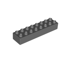 LEGO Duplo Dark Stone Gray Duplo Brick 2 x 8 (4199)
