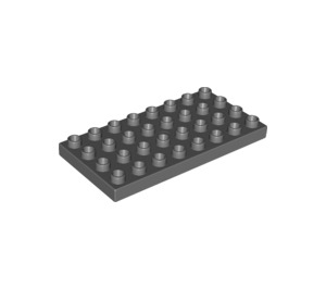 LEGO Dark Stone Gray Duplo Plate 4 x 8 (4672 / 10199)
